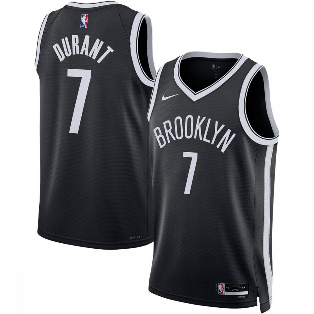 Kevin Durant Brooklyn Nets Unisex 2022/23 Swingman Jersey - Icon Edition - Black-Pro Kit Vault | Brand New 26/27 Sports Jerseys